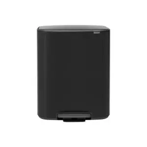 Кош за смет Brabantia Bo Pedal 2x30L, Matt Black, (35941848)
