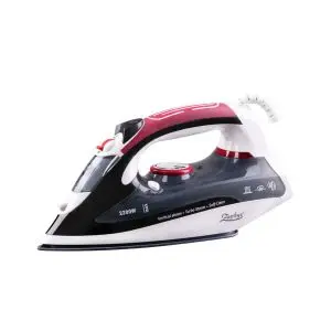 Парна ютия ZEPHYR ZP 1050 BPC, 2200W, 350 мл, Керамична плоча, Самопочистване, Вертикално гладене, Черен/бял, (18773)