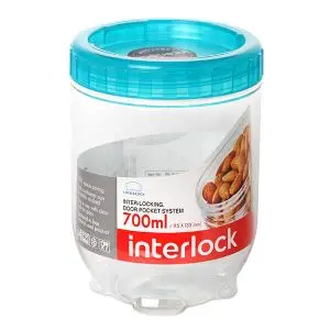 Буркан Lock & Lock Interlock INL304B 700ml, петролено зелен, (35940687)