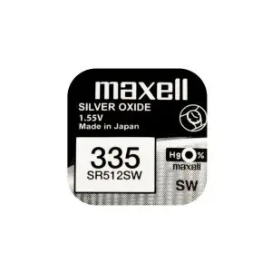 Бутонна батерия сребърна MAXELL SR512 SW /335 1.55V, (35932600)