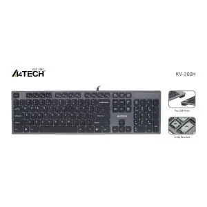Клавиатура A4tech KV-300H, 2 х USB порт, (35932616)