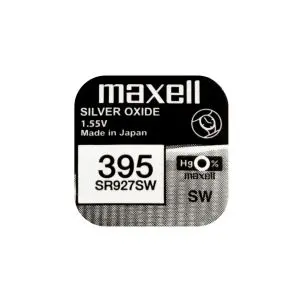 Бутонна батерия сребърна MAXELL SR927 SW /395/399/  AG7   1.55V, (35932604)