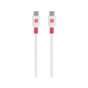 Кабел Skross, USB-C - USB-C мъжко, USB 2.0, 1.2м, Бял, (35937599)