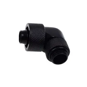 Фитинг Alphacool Eiszapfen, Удължител, 90°, 16/10mm, G1/4, Черен мат, (35936403)