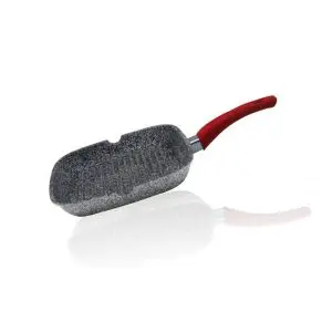 Грил тиган ZEPHYR Actual Line ZP 4316 NM24C, 24 см, Керамично-мраморно покритие, Сив/червен, (18106)