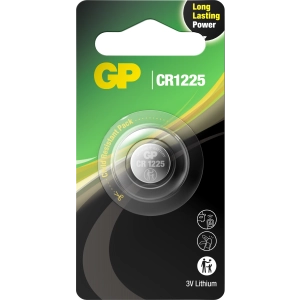 Литиева бутонна батерия GP  CR1225 3V  1 бр. в блистер /цена за 1 бр./, (35934875)