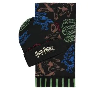 Комплект шал и шапка DIFUZED Harry Potter, Черен, (35935584)