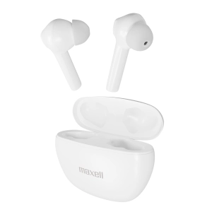 Блутут слушалки MAXELL Dynamic, Докинг кутийка, True Wireless, Бяли, (35935989)