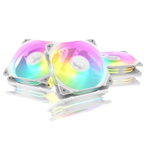Комплект Вентилатори 3в1 ASUS TUF GAMING TR120 ARGB Reverse WHITE EDITION, (35938410)