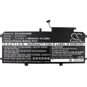 Батерия за лаптоп C31N1411, Asus ZenBook UX305C, UX305CA, UX305F, UX305FA, 11.4V, 3800 mAh CAMERON SINO, (35936137)