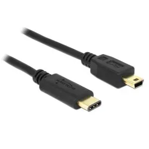 Кабел DeLock, USB-C мъжко - USB-B мъжко, USB 2.0, 0.5 м, Черен, (35936061)