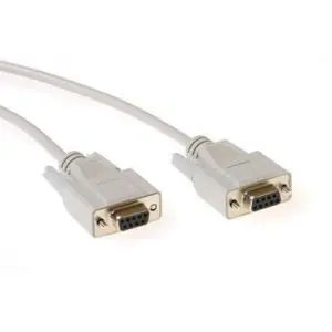 Кабел ACT AK2316, RS232 женско - RS232 женско, 3 м, 9 pin, Бял, Булк, (35934016)