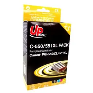 Комплект мастилници UPRINT -CANON PGI-550 + CLI-551BK/C/M/Y XL, 1x25ml+4x15ml, (35932756)