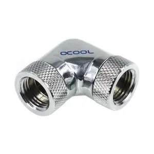 Адаптер Alphacool HF, L-конектор 90°, G1/4 - G1/4, Вътрешна резба, Сребрист, (35936738)