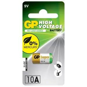 Алкална батерия GP А10 9V за дистанционни /5бр./pack цена за 1 бр./, (35932510)