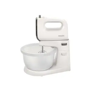 Миксер с купа PHILIPS Viva Collection HR3745/00, 450 W, Купа с автоматичен режим на работа, 5 скорости, Функция Turbo, Бял/Сив
