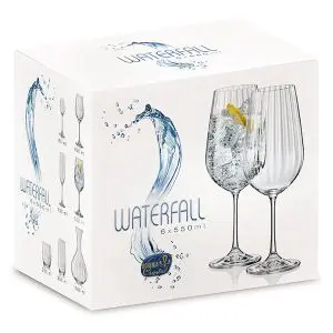 Чаша за вино Bohemia Royal Waterfall 550ml, 6 броя, (35946732)