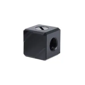 Терминал за свързване Alphacool Eiszapfen, G1/4 IT, 5 посочвен, Черен, (35936407)