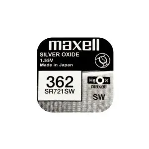 Бутонна батерия сребърна MAXELL SR721 SW  AG11/362/ 1.55V, (35932594)