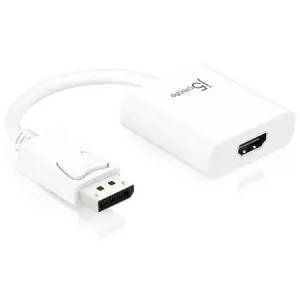 Адаптер j5create JDA154, DisplayPort мъжко - HDMI женско, 90 мм, (35933577)