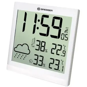 Bresser TemeoTrend JC LCD RC Weather Station (Wall clock), white