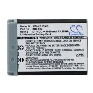 Батерия за фотоапарат / камера CANON NB13MC NB13L 3,7V 1050 mAh LiIon Cameron Sino, (35939770)