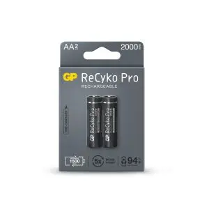 Акумулаторна Батерия GP R6 AA 2000mAh RECYKO + PRO 210AAHCB-EB2 NiMH /до 1500 цикъла/ 2 бр. в опаковка GP, (35935524)