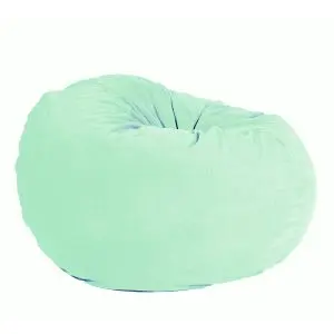 Пуф Pufrelax фотьойл тип барбарон Размер XL, King Size - Aqua, Гама Plush Diamond, Перящ се текстилен калъф, Трансформира се в легло, Пълнеж с микс от мемори пяна