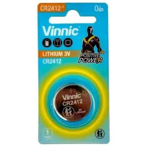 Бутонна батерия литиева 3V CR2412 VINNIC, (35940272)