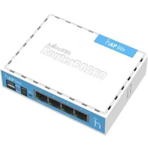 Безжичен Access Point MikroTik hAP lite RB941-2nD, 32MB RAM, 4xLAN, built-in 2.4Ghz 802.11b/g/n, Classic, (35933243)