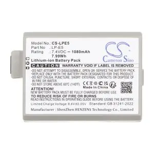 Батерия за камера CANON LPE5 LiIon 7.2V 1080mAh Cameron Sino, (35933533)