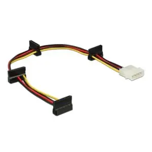 Кабел Power Molex 4 Pin > 4 x SATA 15 Pin, 40cm, (35935346)