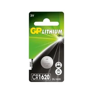 Литиева бутонна батерия GP CR-1620 3V 1бр. в блистер GP, (35932563)