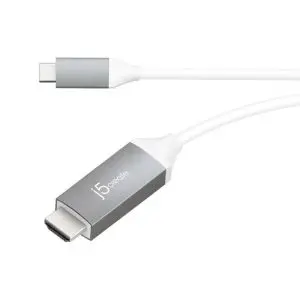 Кабел j5create JCC153G, USB-C мъжко - HDMI мъжко, 1.8 m, Бял, (35933575)