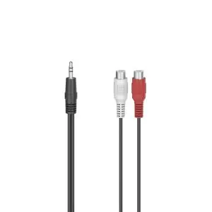 HAMA Аудио адаптер, 2 x RCA женско - 3.5 mm жак мъжко, стерео, (35939599)