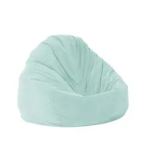 Пуф Pufrelax фотьойл тип круша Размер XL, Nirvana Gigant - Aqua, Гама Plush Diamond, Перящ се текстилен калъф, Пълнеж от Полистиролни перли