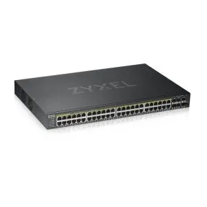 Суич ZYXEL GS1920-48HP, 44х GbE порта, 4х Combo порта SFP/RJ-45, Управляем, Монтаж в шкаф, (35934303)