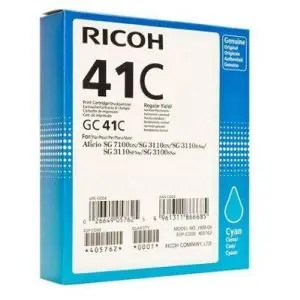 Мастило гел RICOH GC41C, 2200 копия Cyan, (35932483)