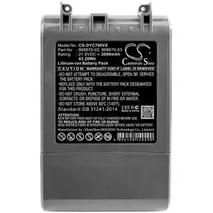 Батерия за прахосмукачка Dyson SV11, V7, 968670-02 LiIon 21,6V 2000mAh CAMERON SINO, (35939835)