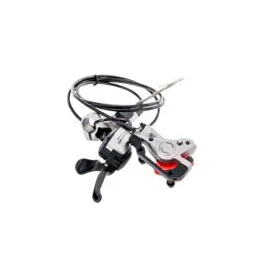 Компонент за велосипед Shimano, DISC-ASSEMBLED SET, DEORE LX ST-M585 BR-M585 W/ADAPTER FOR STANDARD FORK, METAL PAD, W/O ROTOR 1350mm HOSE Спирачки Хидравлични спирачки, 5206
