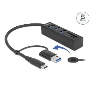 USB Хъб, 3 порта, DELOCK-63859, (35934888)