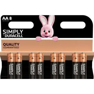 Алкална батерия LR6 AA 8pk блистер SIMPLY MN1500 DURACELL, (35937707)
