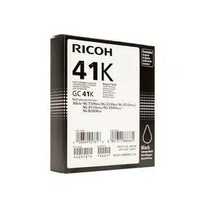 Мастило гел RICOH GC41K, 2500 копия, Черен, (35932482)