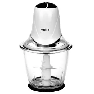Чопър Voltz V51111B, 300W, Стъклена кана, 1.5 литра, 4 ножа, Бял, (555V51111B)