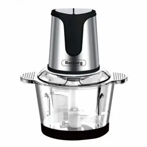 Чопър Rosberg R51111E, 500W, 3 литра, Стъклена купа, 2 скорости, Инокс/черен, (17697)