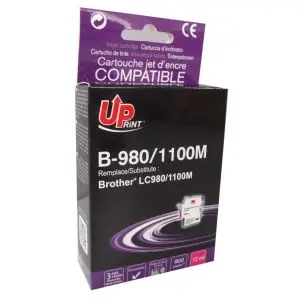 Мастилница UPRINT LC980/1100 BROTHER, Magenta, (35932429)