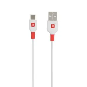 Кабел Skross, USB-C - USB-A 2.0 мъжко, 1.2м, Бял, (35937598)