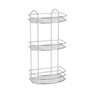 Правоъгълна етажерка за баня 3 нива TEKNO-TEL BK 009, Дюбел