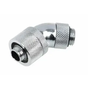 Компресионен фитинг Alphacool, 16/10 - G1/4, 45°, Въртящ се, Хром, (35936854)