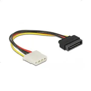 Кабел DeLock Power Cable SATA 15 pin женско към 4 pin женско, 20 cm, (35933820)